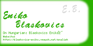 eniko blaskovics business card